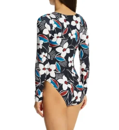 Sanctuary Moody Blooms Long Sleeve High Leg One Pc Swimsuit B23241 -Allure Wear Shop sanctuary san01 b23241 bs