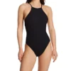 Sanctuary Sandbar Solids High Neck Mio One Piece Swimsuit D23254 -Allure Wear Shop sanctuary san01 d23254 gs