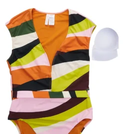 Sanctuary Float On Cap Sleeve Plunge Mio One Piece Swimsuit FO22223 -Allure Wear Shop sanctuary san01 fo22223 cs6