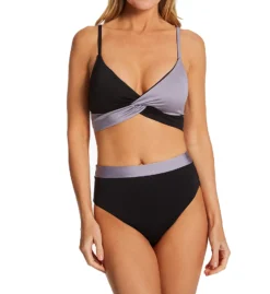 Sanctuary Flow Solids Banded High Leg/Rise Swim Bottom FS22509 -Allure Wear Shop sanctuary san01 fs22509 cs1