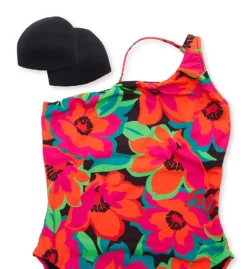 Sanctuary Savage Gardener One Shoulder One Piece Swimsuit G23242 -Allure Wear Shop sanctuary san01 g23242 cs5