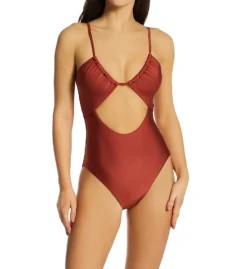 Sanctuary Glistening In Sun Solids Cutout One Pc Swimsuit GL23244