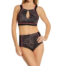 Sanctuary Here Kitty Kitty Keyhole High Neck Swim Top HK21111 -Allure Wear Shop sanctuary san01 hk21111 cs1