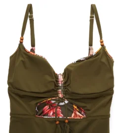 Sanctuary Organic Botanic Keyhole Mio One Piece Swimsuit OB21203 -Allure Wear Shop sanctuary san01 ob21203 cs6