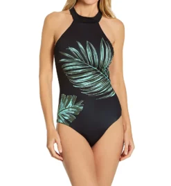 Sanctuary Palmetto Paradise High Neck Mio One Piece Swimsuit PP21212 -Allure Wear Shop sanctuary san01 pp21212 fs
