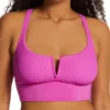 Sanctuary Sandbar Solids V-Wire Crop Racerback Swim Top SS21404 -Allure Wear Shop sanctuary san01 ss21404 gs