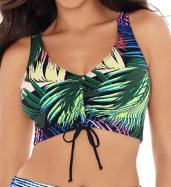 Skinny Dippers Bright Lights Shirr Thing Adjustable Crop Swim Top 6533336