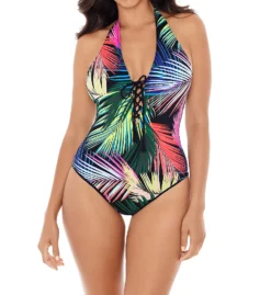 Skinny Dippers Bright Lights Sirene Halter One Piece Swimsuit 6533338