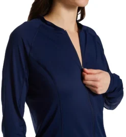 Speedo Active Full Zip Long Sleeve Color Block Rashguard 7734314 -Allure Wear Shop speedo spdo01 7734314 cs1