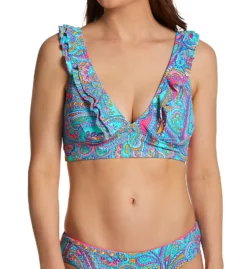 Sunsets Paisley Pop Willa Wireless Swim Top 546POP