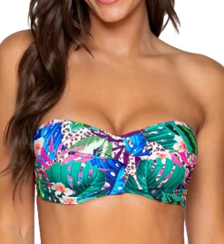 Sunsets Island Safari Iconic Twist Bandeau Swim Top 55IS
