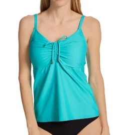 Sunsets Seaside Aqua Avery Tankini Swim Top 74SA