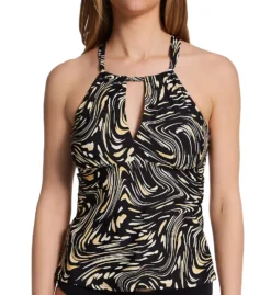 Sunsets Across The Universe Mia High Neck Tankini Swim Top 87TATU