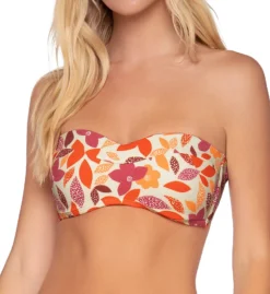Swim Systems Pressed Petals Bridget Bandeau Swim Top T525PP -Allure Wear Shop swim systems swim01 t525pp fs