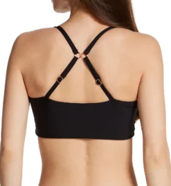 Swim Systems Black Sivan Crop Swim Top T530B -Allure Wear Shop swim systems swim01 t530b cs1