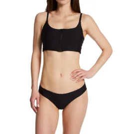 Swim Systems Black Sivan Crop Swim Top T530B -Allure Wear Shop swim systems swim01 t530b cs3