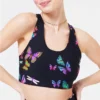 Terez Duo Knit Neon Butterflies Medium Impact Sports Bra 2651 -Allure Wear Shop terez trz001 2651 gs