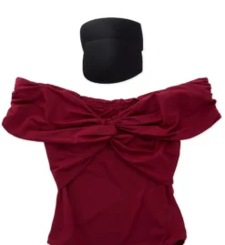 Trina Turk Getaway Solids Twist Bandeau One Piece Swimsuit TT9HB13 -Allure Wear Shop trina turk trin01 tt9hb13 cs1