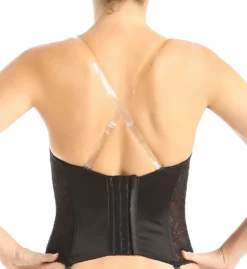 Va Bien Lace Low Plunge Bustier With Garters 6163 -Allure Wear Shop va bien vab001 6163 cs1