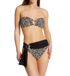 Vince Camuto Tanzania Cheetah Logo Ring Bandeau Bikini Swim Top V04678 -Allure Wear Shop vince camuto vc01 v04678 cs2