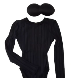 Vince Camuto Ripple Effect Rib Long Sleeve One Piece Swimsuit V69669 -Allure Wear Shop vince camuto vc01 v69669 cs6