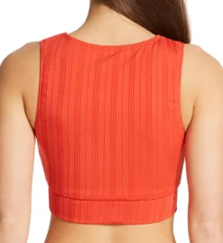 Vince Camuto Ripple Effect Ribbed Tie Crop Bikini Swim Top V69691 -Allure Wear Shop vince camuto vc01 v69691 bs