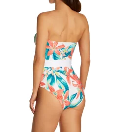 Vince Camuto Wild Oleander Belted Bandeau One Piece Swimsuit V83679 -Allure Wear Shop vince camuto vc01 v83679 bs