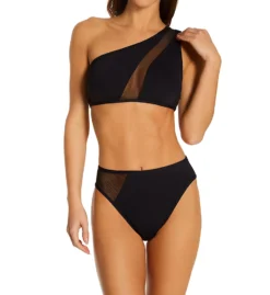 Vince Camuto Mesh Cutouts One Shoulder Mesh Bikini Swim Top V94721 -Allure Wear Shop vince camuto vc01 v94721 cs1