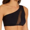 Vince Camuto Mesh Cutouts One Shoulder Mesh Bikini Swim Top V94721