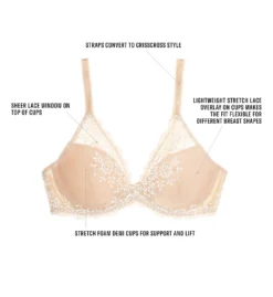 Wacoal Embrace Lace Plunge Underwire Bra 853291 -Allure Wear Shop wacoal wac001 853291 cs3